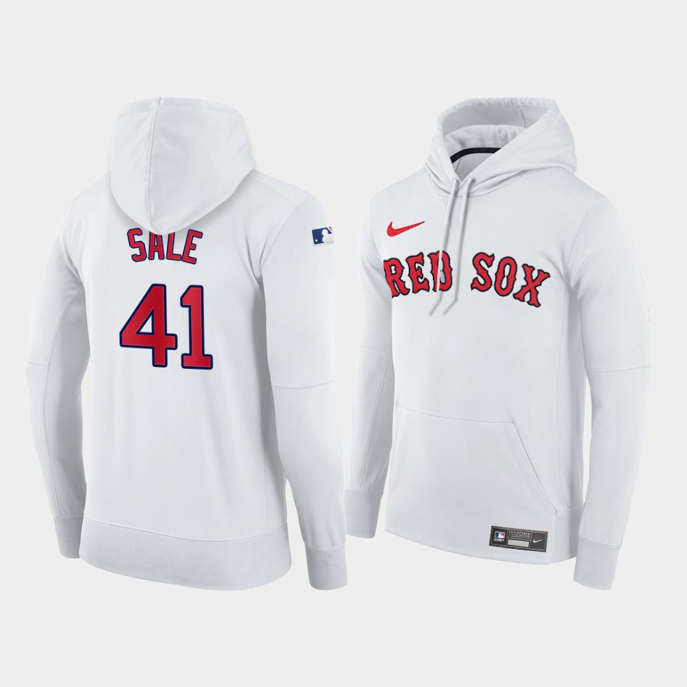 Men Boston Red Sox #41 Sale white home hoodie 2021 MLB Nike Jerseys